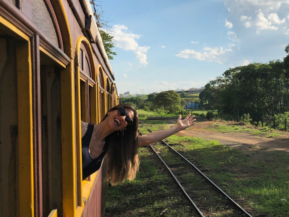 passeio de trem entre Campinas e Jaguariúna